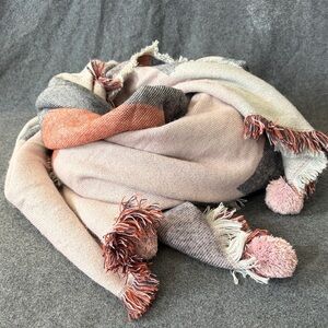 Madewell Cozy Multicolor Fringed Scarf